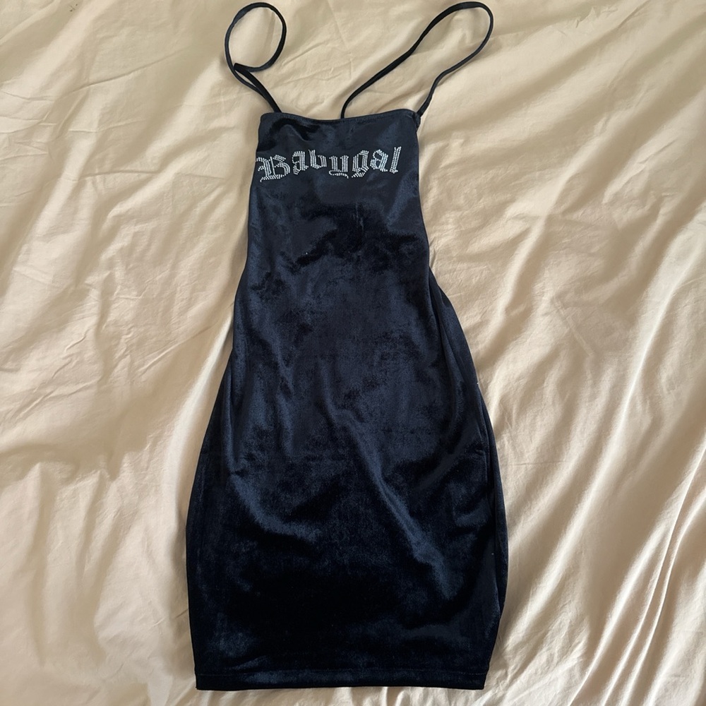 nwt h&m babygal stretchy velour mini bodycon dress xxs